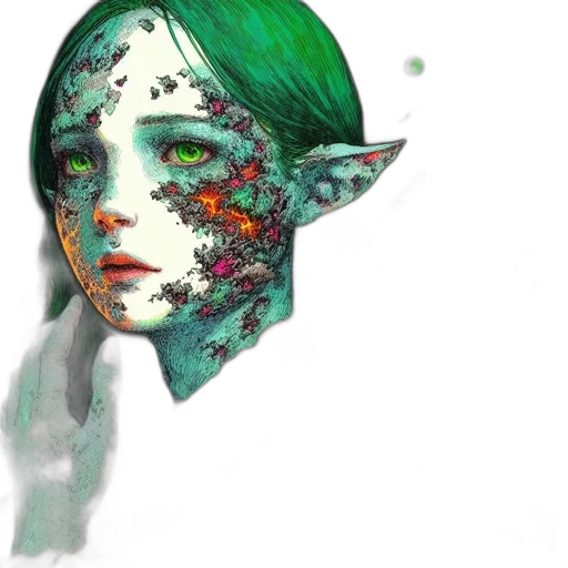 mask, face, creature, fantasy art transparent PNG cut-out
