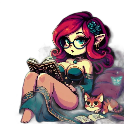 fantasy art, pixel art, concept art, comic book art transparent PNG cut-out