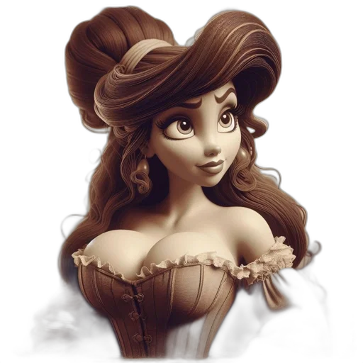 crown, face, dress, hair transparent PNG cut-out