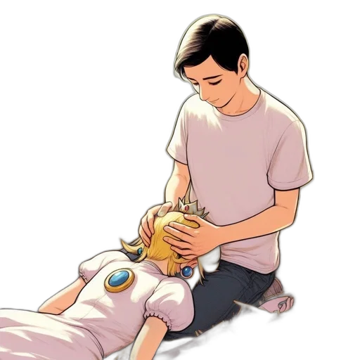 staff, hair, mask, jewelry transparent PNG cut-out