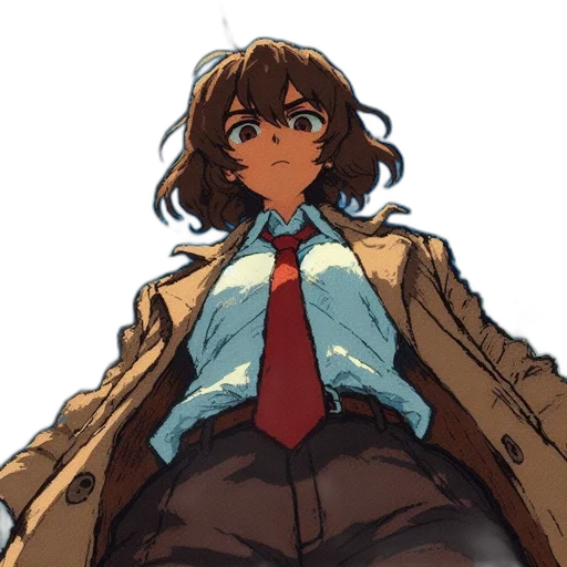 jacket, dress, staff, face transparent PNG cut-out