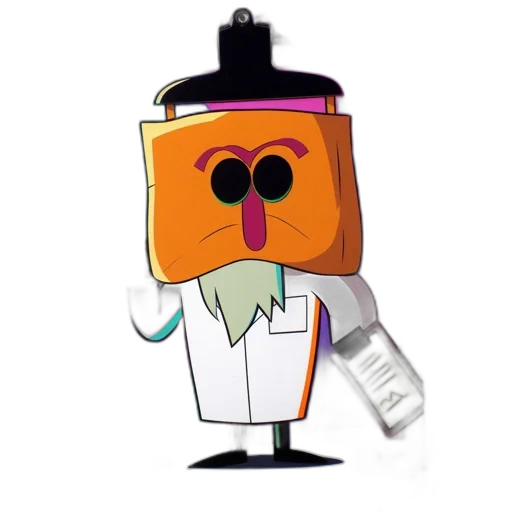 robot, staff, jacket, hat transparent PNG cut-out