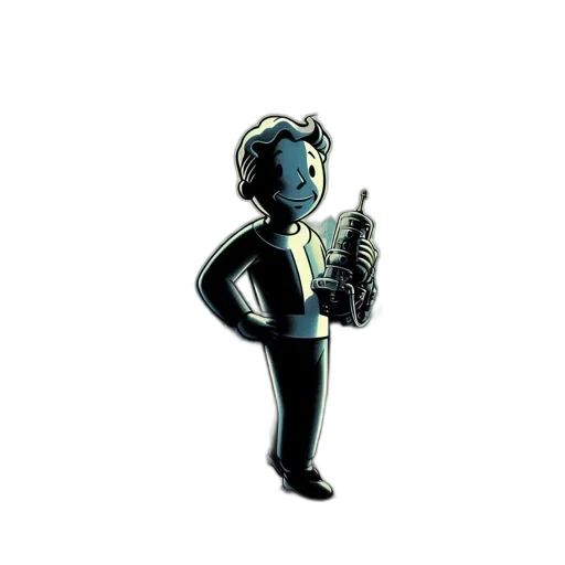 staff, jacket, robot, weapon transparent PNG cut-out