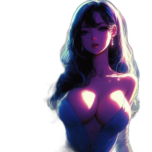 dress, comic book art, anime, concept art transparent PNG cut-out