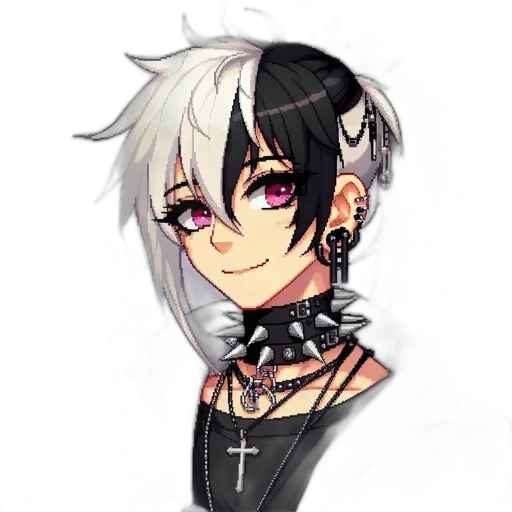 staff, jewelry, anime, pixel art transparent PNG cut-out