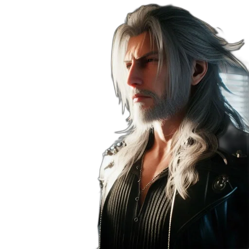 hair, jacket, dragon, face transparent PNG cut-out