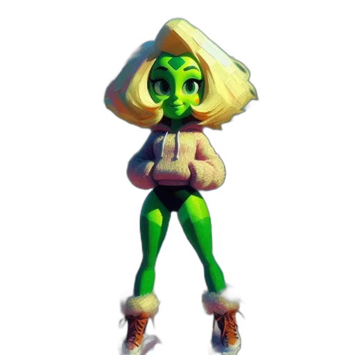 jacket, staff, creature, mask transparent PNG cut-out