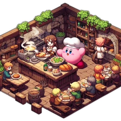 food, furniture, staff, pixel art transparent PNG cut-out