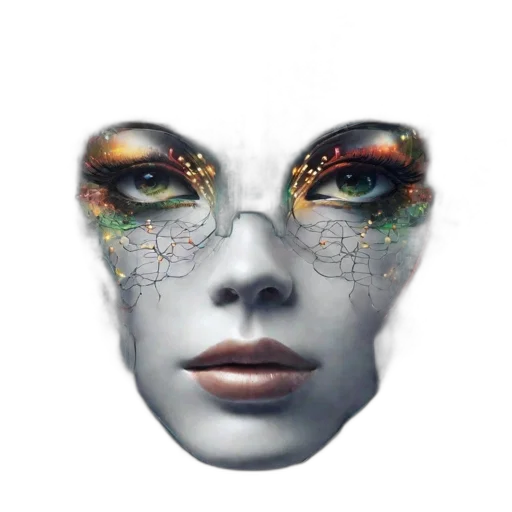 mask, face, robot, jewelry transparent PNG cut-out