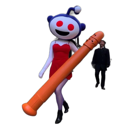 robot, staff, weapon, creature transparent PNG cut-out