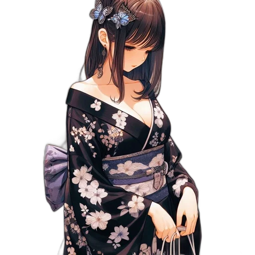dress, staff, umbrella, flower transparent PNG cut-out