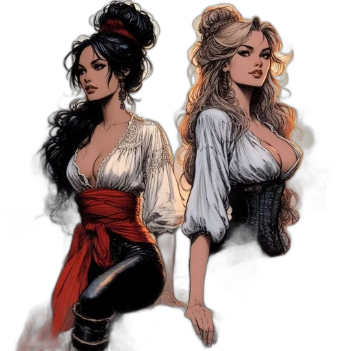 fantasy art, comic book art, concept art, photorealistic transparent PNG cut-out