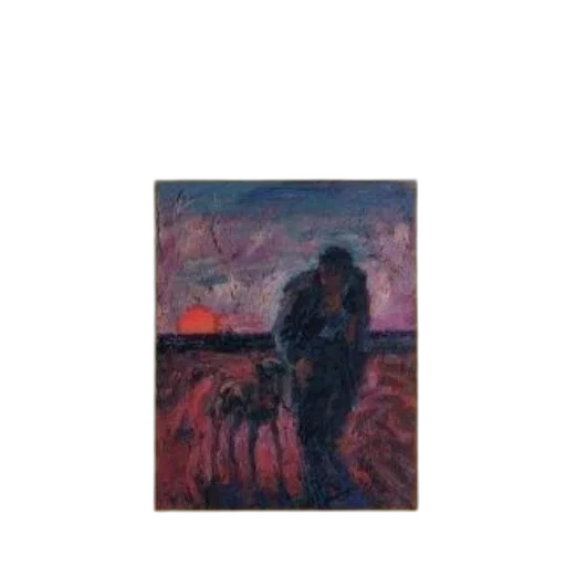 jacket, oil painting, pixel art, sunset transparent PNG cut-out