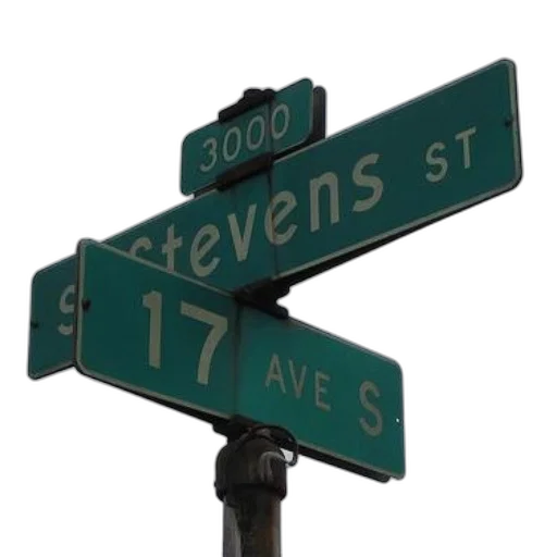 3d render, city street, street, sign transparent PNG cut-out