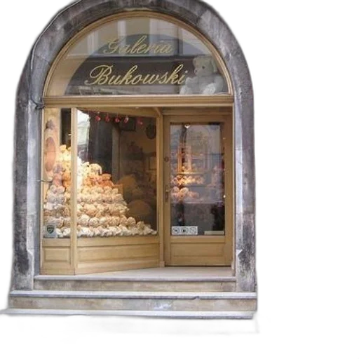 food, photorealistic, charming, storefront transparent PNG cut-out