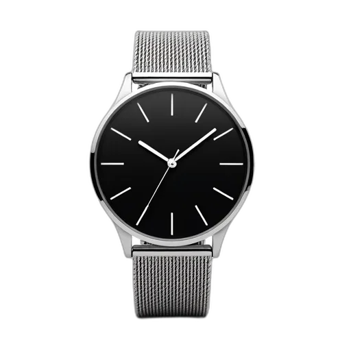 jewelry, monochrome, silver, wristwatch transparent PNG cut-out