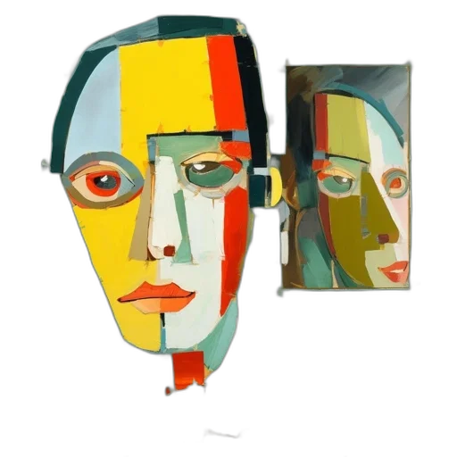 face, mask, robot, photorealistic transparent PNG cut-out