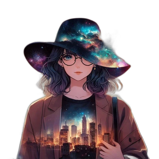 hat, jacket, dress, staff transparent PNG cut-out