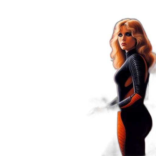 dress, hair, concept art, comic book art transparent PNG cut-out