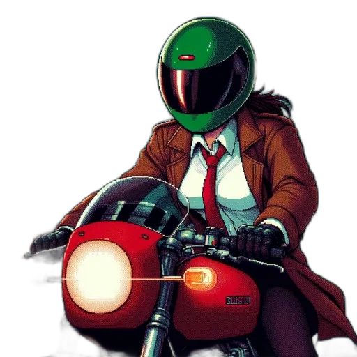 jacket, robot, mask, concept art transparent PNG cut-out
