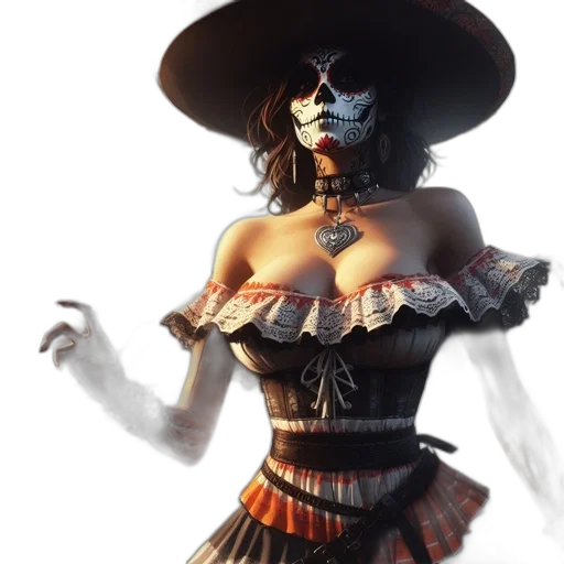 dress, mask, hat, jewelry transparent PNG cut-out
