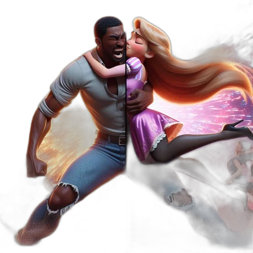 concept art, comic book art, fantasy art, 3d render transparent PNG cut-out