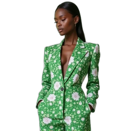 jacket, dress, green, earth tones transparent PNG cut-out