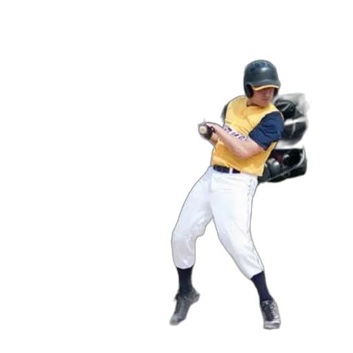 3d render, baseball, player, yellow transparent PNG cut-out