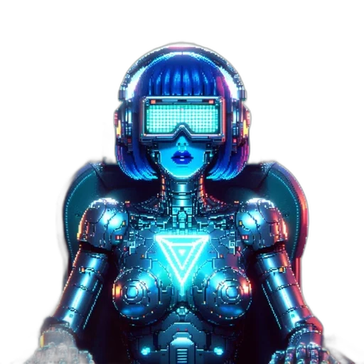 robot, face, jacket, mask transparent PNG cut-out