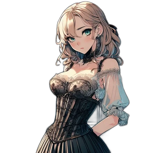 dress, crown, staff, weapon transparent PNG cut-out