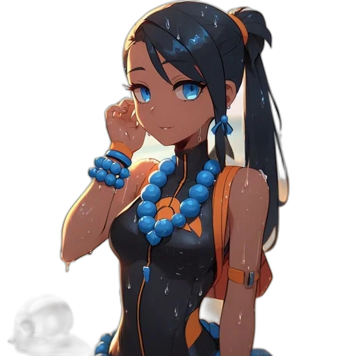 dress, jewelry, staff, robot transparent PNG cut-out