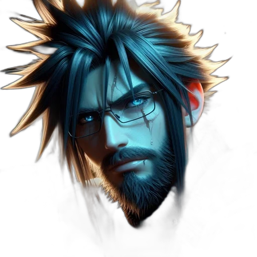 face, hair, mask, staff transparent PNG cut-out