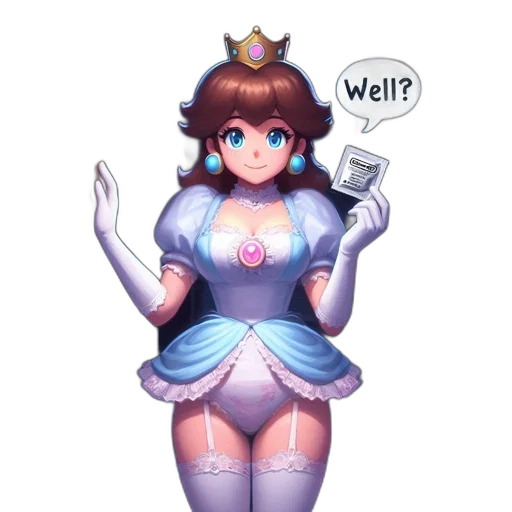 dress, crown, staff, robot transparent PNG cut-out
