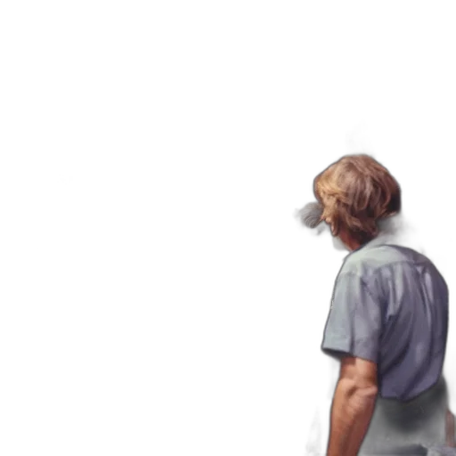 face, hair, staff, robot transparent PNG cut-out