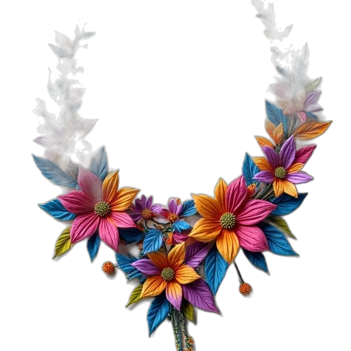 jewelry, crown, flower, colorful transparent PNG cut-out