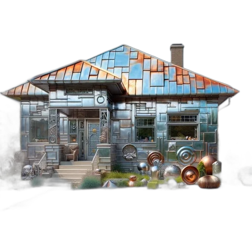 building, concept art, 3d render, pixel art transparent PNG cut-out