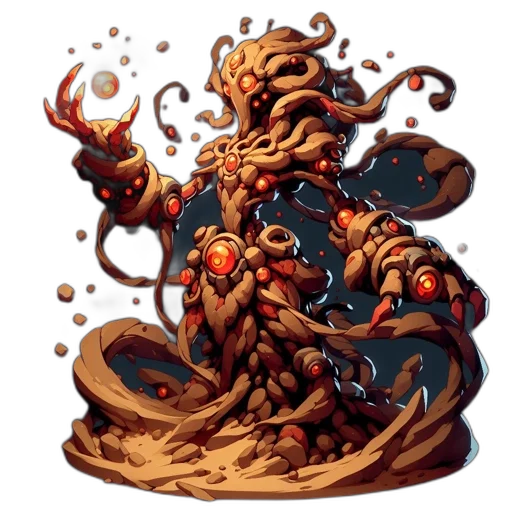 creature, dragon, staff, concept art transparent PNG cut-out