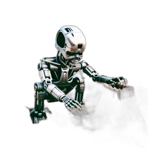robot, creature, concept art, 3d render transparent PNG cut-out