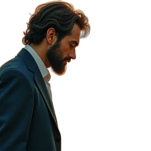 jacket, face, photorealistic, concept art transparent PNG cut-out