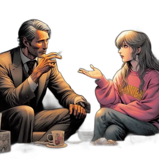 comic book art, concept art, fire, fog transparent PNG cut-out