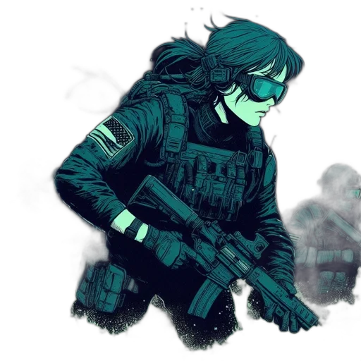 jacket, weapon, mask, concept art transparent PNG cut-out