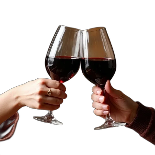 woman, holding, wine, glasses transparent PNG cut-out