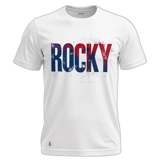 white, t-shirt, distressed, print transparent PNG cut-out