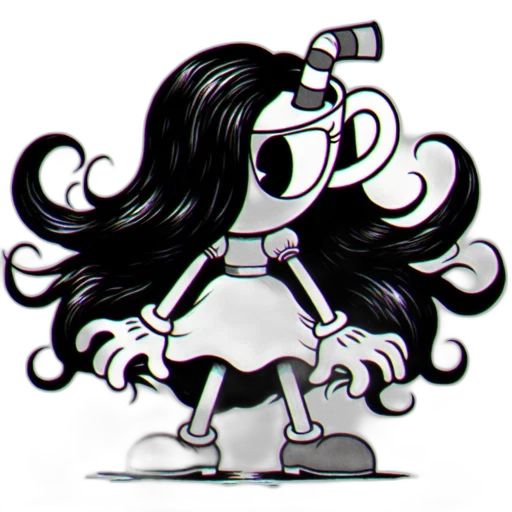 hair, staff, robot, weapon transparent PNG cut-out