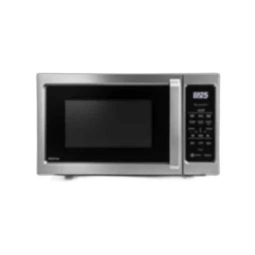 sleek, modern, silver, microwave transparent PNG cut-out