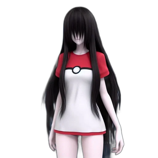dress, hair, creature, mask transparent PNG cut-out