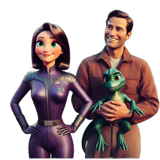 3d render, concept art, cartoon, outer space transparent PNG cut-out