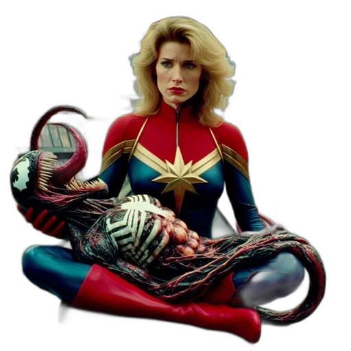 comic book art, concept art, woman, captain transparent PNG cut-out