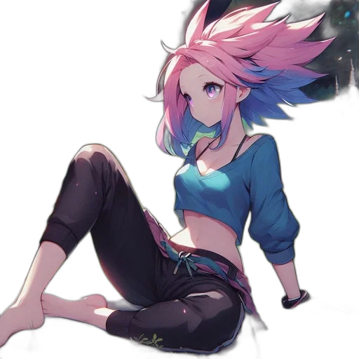 creature, dragon, staff, hair transparent PNG cut-out
