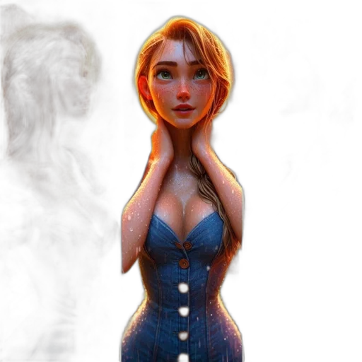 dress, concept art, fantasy art, 3d render transparent PNG cut-out